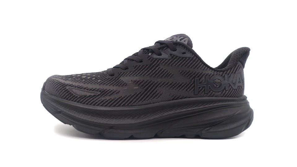 HOKA W CLIFTON 9 BLACK/BLACK – mita sneakers