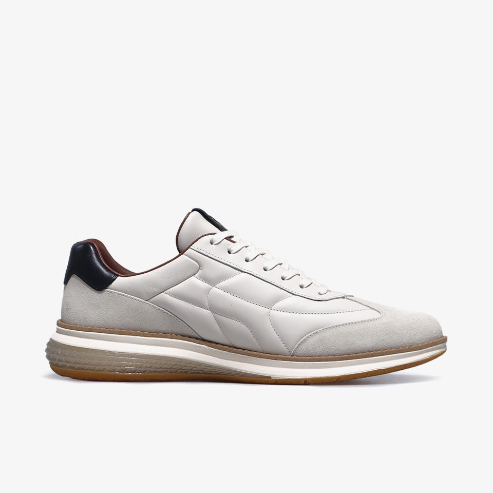 COLE HAAN GRANDPRO TOUCHLINE ENERGYWEAVE IVORY/SILVER BIRCH SUEDE