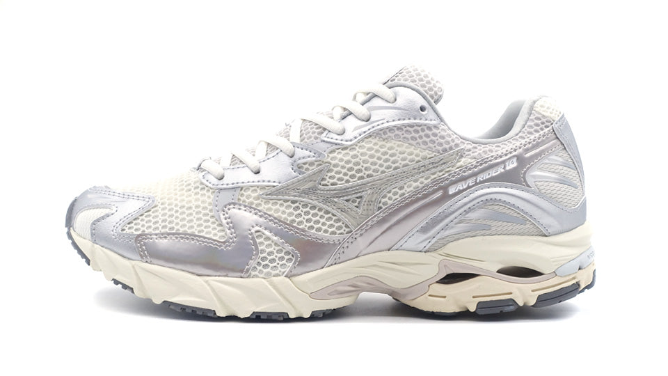 MIZUNO WAVE RIDER 10 OFF WHITE/LIGHT BEIGE/SILVER – mita