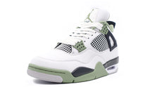 画像をギャラリービューアに読み込む, JORDAN BRAND (WMNS) AIR JORDAN 4 RETRO "SEAFOAM" "MICHAEL JORDAN" WHITE/OIL GREEN/DARK ASH/NEUTRAL GREY 1