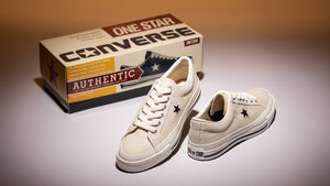 CONVERSE ONE STAR J VTG CANVAS "Made in JAPAN" "TimeLine" WHITE 7