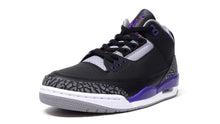 画像をギャラリービューアに読み込む, JORDAN BRAND AIR JORDAN 3 RETRO "COURT PURPLE" "MICHAEL JORDAN" BLACK/COURT PURPLE/CEMENT GREY/NOIR/GRIS CIMENT/VIOLET COURT 1