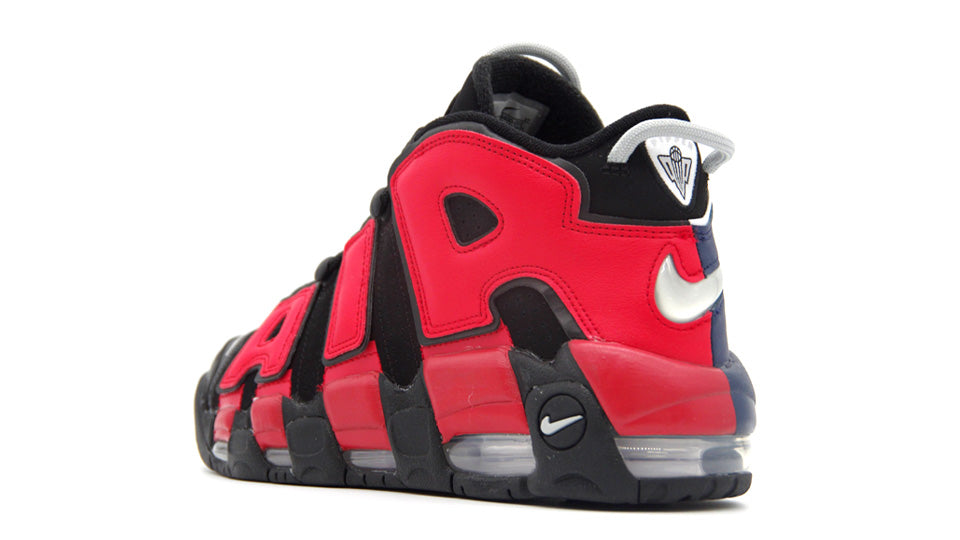 Nike air uptempo discount black and red