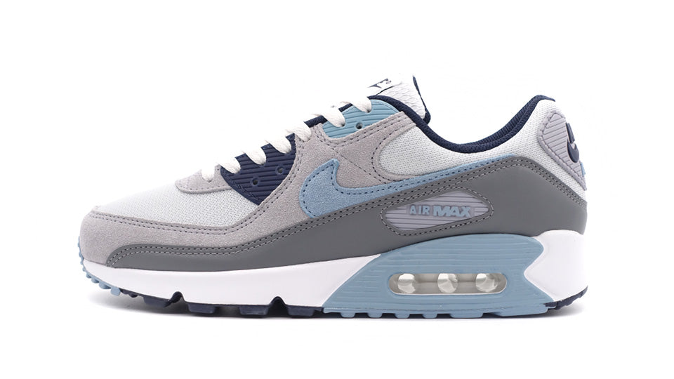 NIKE AIR MAX 90 PURE PLATINUM/WORN BLUE/OBSIDIAN/WOLF GREY