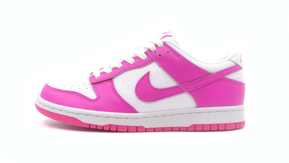 NIKE DUNK LOW GS WHITE/LASER FUCHSIA – mita sneakers NIKE DUNK LOW GS WHITE/LASER FUCHSIA – mita sneakers