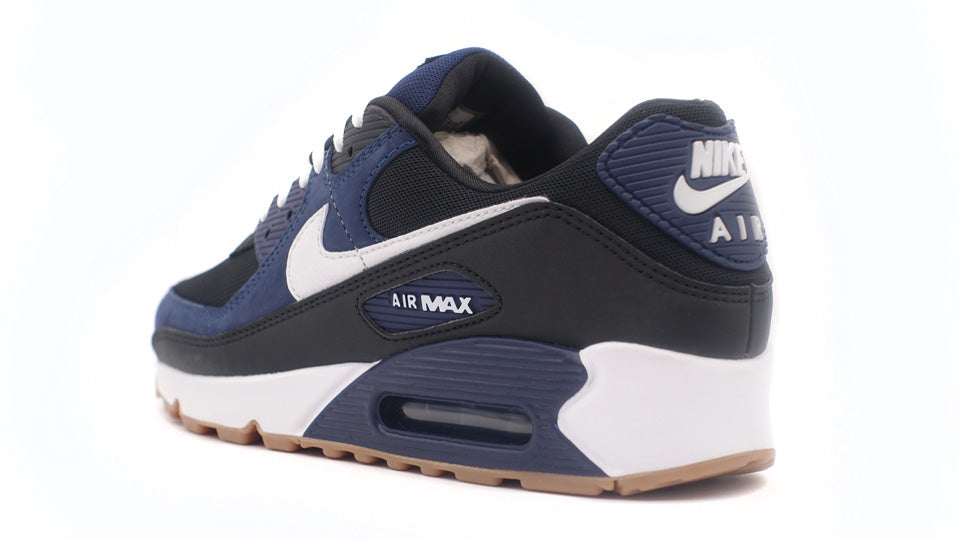 NIKE AIR MAX 90 MIDNIGHT NAVY/WHITE/BLACK/GUM MED BROWN