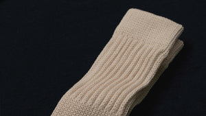 MARQUEE PLAYER HYBRID RIB SOCKS "Made in JAPAN" IVORY WHITE 4