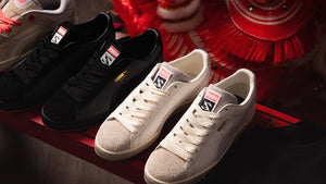 Puma SUEDE STAPLE "YEAR OF THE DRAGON COLLECTION" "STAPLE PIGEON" WARM WHITE/ALPINE SNOW 7