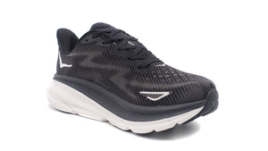 HOKA W CLIFTON 9 BLACK/WHITE 5