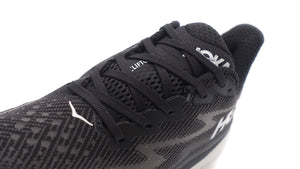 HOKA W CLIFTON 9 BLACK/WHITE 6