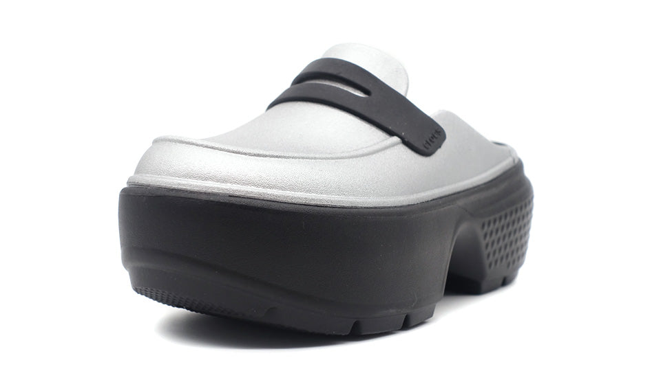 crocs STOMP METALLIC LOAFER SILVER/BLACK – mita sneakers