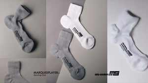 MARQUEE PLAYER HYBRID RIB SOCKS SS "Made in JAPAN" "mita sneakers" ASPHALT GRAY 4
