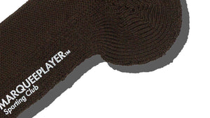 MARQUEE PLAYER HYBRID RIB SOCKS SS "Made in JAPAN" DARK BROWN 2