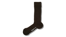 画像をギャラリービューアに読み込む, MARQUEE PLAYER HYBRID RIB SOCKS &quot;Made in JAPAN&quot; DARK BROWN 1