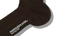 画像をギャラリービューアに読み込む, MARQUEE PLAYER HYBRID RIB SOCKS &quot;Made in JAPAN&quot; DARK BROWN 2