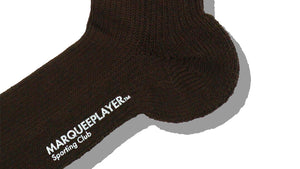 MARQUEE PLAYER HYBRID RIB SOCKS "Made in JAPAN" DARK BROWN 2