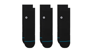 STANCE ICON QUARTER 3 PACK BLACK 1