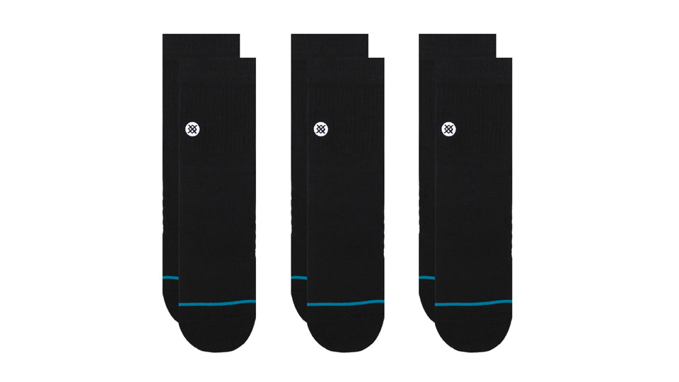 STANCE ICON QUARTER 3 PACK BLACK 1
