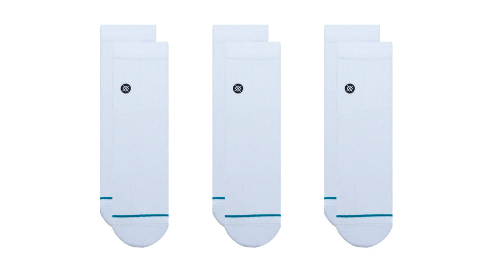 STANCE ICON QUARTER 3 PACK WHITE 1