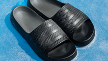 画像をギャラリービューアに読み込む, adidas ADILETTE AYOON &quot;Dime&quot; CORE BLACK/VISTA GREY/GOLD METALLIC