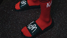 画像をギャラリービューアに読み込む, adidas Originals ADILETTE &quot;KoЯn&quot; CORE BLACK/CLOUD WHITE/BETTER SCARLET 8