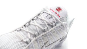 NIKE SHOX TL WHITE/WHITE/METALLIC SILVER/MAX ORANGE 6