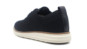 COLE HAAN ORIGINAL GRAND STITCHLITE KNIT WINGTIP OXFORD BLACK/IVORY 2