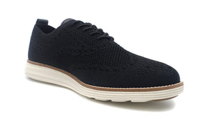 COLE HAAN ORIGINAL GRAND STITCHLITE KNIT WINGTIP OXFORD BLACK/IVORY 5