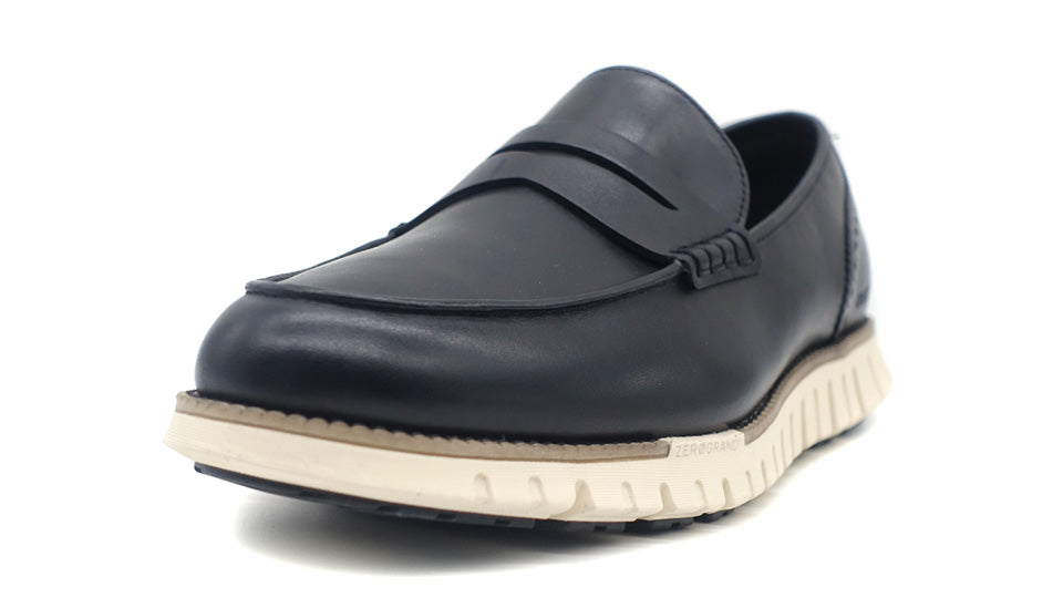 COLE HAAN ZEROGRAND REMASTERED PENNY LOAFER  BLACK/NATURAL TAN/IVORY 1