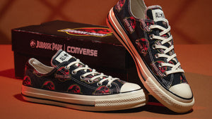 CONVERSE ALL STAR AGED LG OX JURASSIC PARK "JURASSIC PARK" BLACK