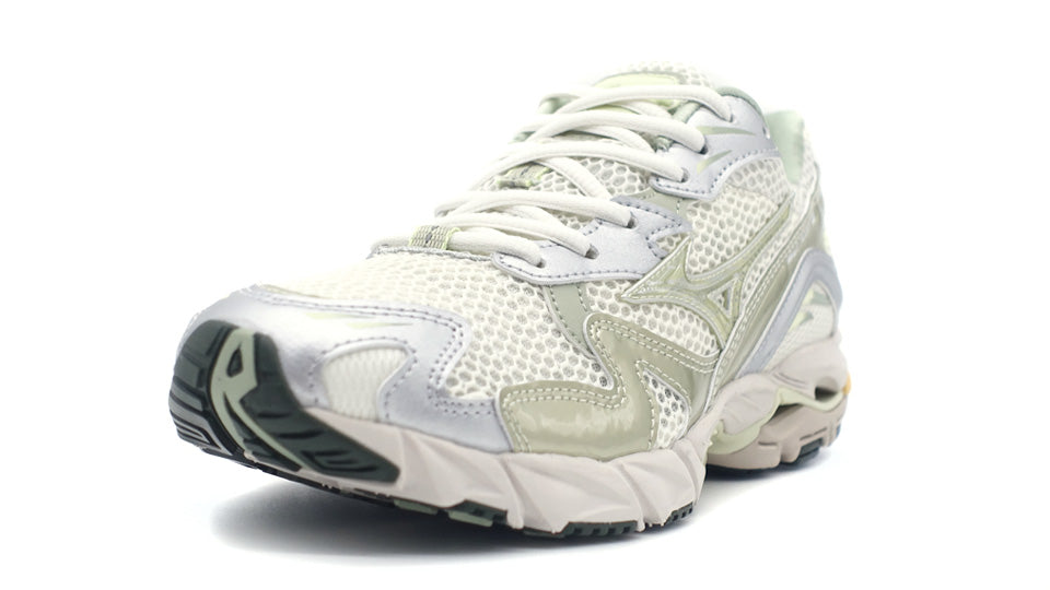 MIZUNO WAVE RIDER 10 OFF WHITE/LIGHT GREEN/SILVER – mita sneakers