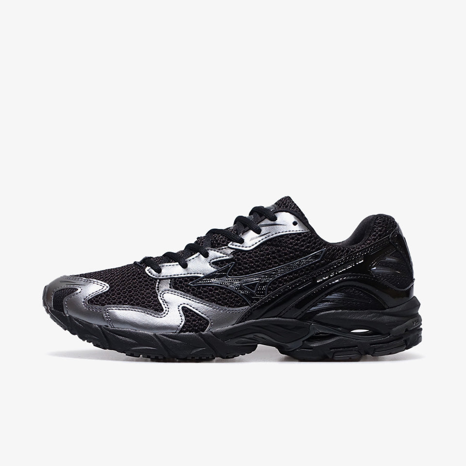 MIZUNO WAVE RIDER 10 BLACK/METALLIC GREY – mita sneakers