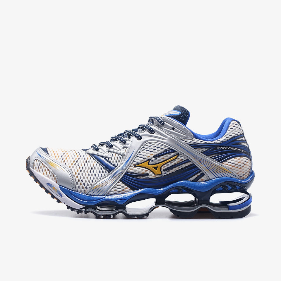 【未使用美品】MIZUNO  PHOENIX25〈定価13,200円〉 MIZUNO WAVE PROPHECY 1 BLUE/YELLOW/SILVER – mita sneakers
