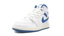 画像をギャラリービューアに読み込む, JORDAN BRAND AIR JORDAN 1 MID SE GS &quot;MICHAEL JORDAN&quot; WHITE/INDUSTRIAL BLUE/SAIL 1