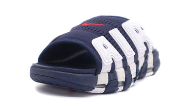 NIKE AIR MORE UPTEMPO SLIDE MIDNIGHT NAVY/UNIVERSITY RED/WHITE/CLEAR 1