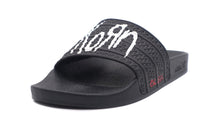 画像をギャラリービューアに読み込む, adidas Originals ADILETTE &quot;KoЯn&quot; CORE BLACK/CLOUD WHITE/BETTER SCARLET 1