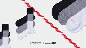 MARQUEE PLAYER HYBRID RIB SOCKS 3/4 "Made in JAPAN" "mita sneakers"  ASPHALT GRAY 4