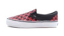 画像をギャラリービューアに読み込む, VANS OTW SLIP-ON 98 VIBRAM &quot;LEATHER CHECK PACK&quot; &quot;OTW by VANS&quot; LEATHER CHECK BLACK/RACING RED 3