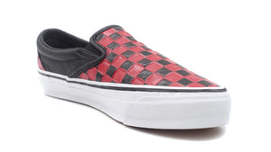 VANS OTW SLIP-ON 98 VIBRAM "LEATHER CHECK PACK" "OTW by VANS" LEATHER CHECK BLACK/RACING RED 5