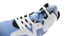 画像をギャラリービューアに読み込む, JORDAN BRAND AIR JORDAN 6 RETRO GS &quot;UNC&quot; &quot;MICHAEL JORDAN&quot; UNIVERSITY BLUE/WHITE/BLACK/COLLEGE NAVY 6