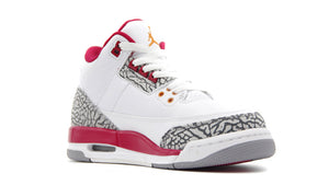 JORDAN BRAND AIR JORDAN 3 RETRO GS "CARDINAL RED" "MICHAEL JORDAN" WHITE/LIGHT CURRY/CARDINAL RED/CEMENT GREY 5
