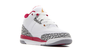 JORDAN BRAND JORDAN 3 RETRO PS "CARDINAL RED" "MICHAEL JORDAN" WHITE/LIGHT CURRY/CARDINAL RED/CEMENT GREY 5