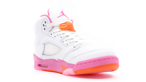 JORDAN BRAND AIR JORDAN 5 RETRO GS "WNBA" "MICHAEL JORDAN" WHITE/PINKSICLE/SAFETY ORANGE 5