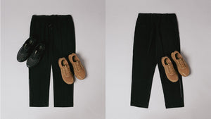 UNITED ARROWS & SONS SONS MS PE EASY TROUSERS "UNITED ARROWS & SONS x mita sneakers" BLACK 9