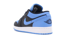 画像をギャラリービューアに読み込む, JORDAN BRAND AIR JORDAN 1 LOW GS &quot;MICHAEL JORDAN&quot; BLACK/BLACK/UNIVERSITY BLUE/WHITE 2