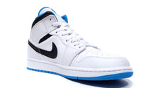 画像をギャラリービューアに読み込む, JORDAN BRAND AIR JORDAN 1 MID &quot;MICHAEL JORDAN&quot; WHITE/LASER BLUE/BLACK/BLANC/NOIR/BLEU LAZER 5