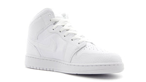 JORDAN BRAND AIR JORDAN 1 MID GS "MICHAEL JORDAN" WHITE/WHITE/WHITE 5