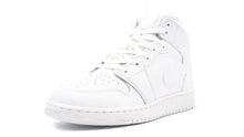 画像をギャラリービューアに読み込む, JORDAN BRAND AIR JORDAN 1 MID GS &quot;TRIPLE WHITE&quot; &quot;MICHAEL JORDAN&quot; WHITE/WHITE/WHITE 1