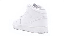 画像をギャラリービューアに読み込む, JORDAN BRAND AIR JORDAN 1 MID GS &quot;TRIPLE WHITE&quot; &quot;MICHAEL JORDAN&quot; WHITE/WHITE/WHITE 2