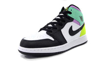 画像をギャラリービューアに読み込む, JORDAN BRAND AIR JORDAN 1 MID GS &quot;MICHAEL JORDAN&quot; WHITE/BLACK/VOLT/GREEN GLOW/VIOLET SHOCK 1